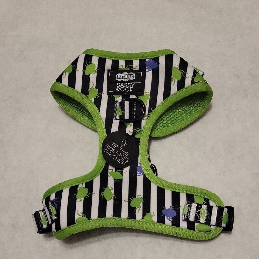NWT Sassy Woof Striped Adjustable Dog Harness